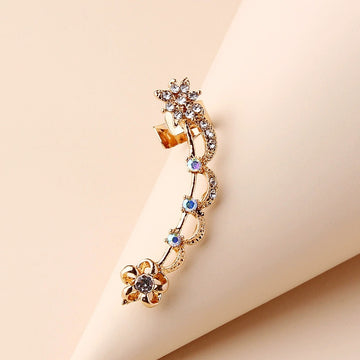 E1580 - Flower-shaped Cuff Earrings